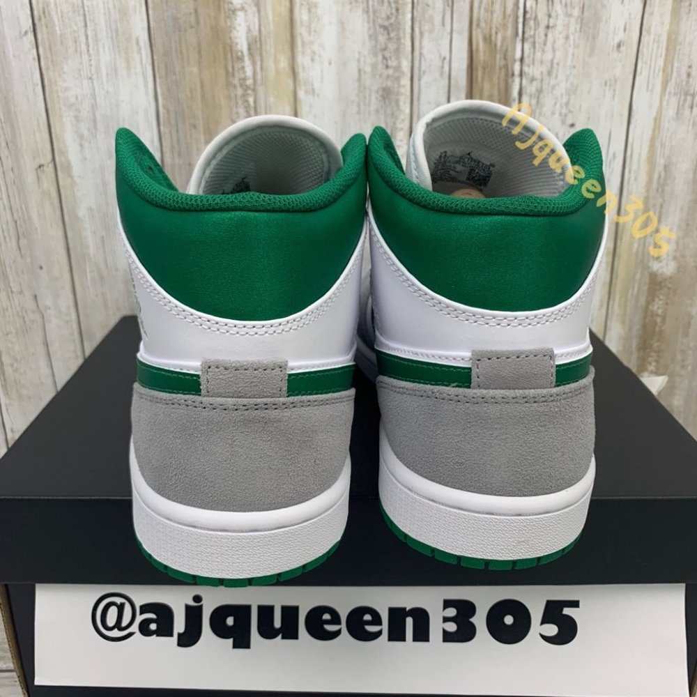 Air Jordan 1 Mid Smoke Grey Green - Picture 5 of 6